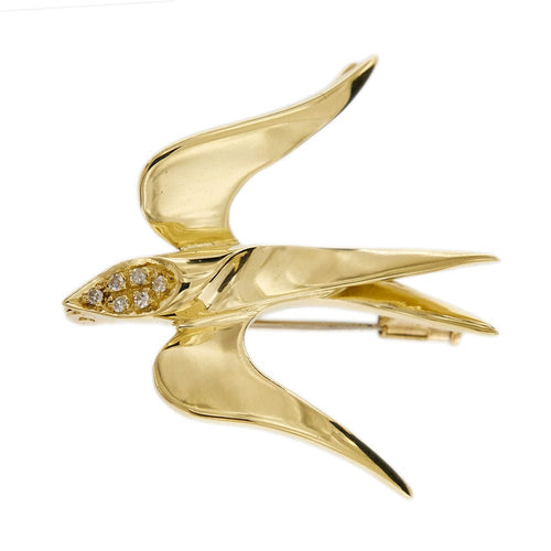 Broche Broche hirondelle diamants 58 Facettes 31448