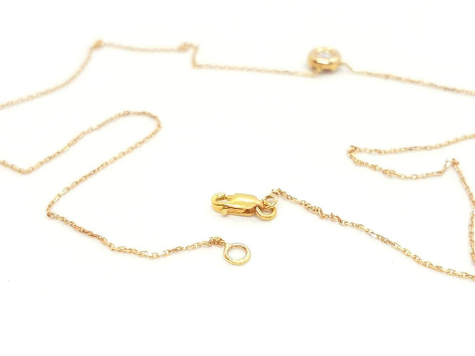 Collier Collier Or rose Diamant 58 Facettes 579104RV