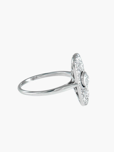 Bague Or Jaune / Diamants / 52 BAGUE ART DECO OR & DIAMANTS 58 Facettes BO/220028