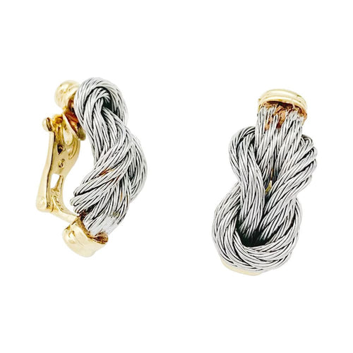Boucles d'oreilles Boucles d'oreilles Fred, "Force 10", or et acier. 58 Facettes 31411