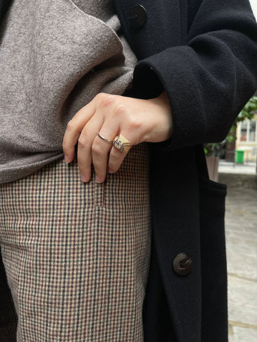 Bague Bague en or jaune, diamants 58 Facettes 546