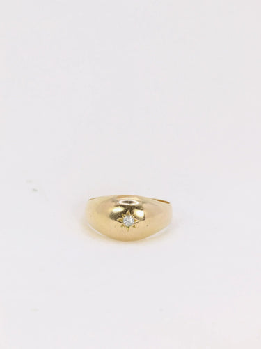 Bague 51 Bague jonc vintage en or et diamant 0,1 ct 58 Facettes J147