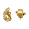 Boucles d'oreilles Boucles d'oreilles Cartier "Feuilles" or jaune et diamants. 58 Facettes 31697