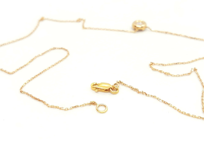 Collier Collier Or rose Diamant 58 Facettes 579103RV