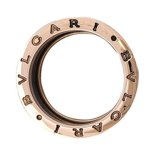 Bague 53 Bague Bulgari, "B.Zero1", or rose et céramique. 58 Facettes 30729