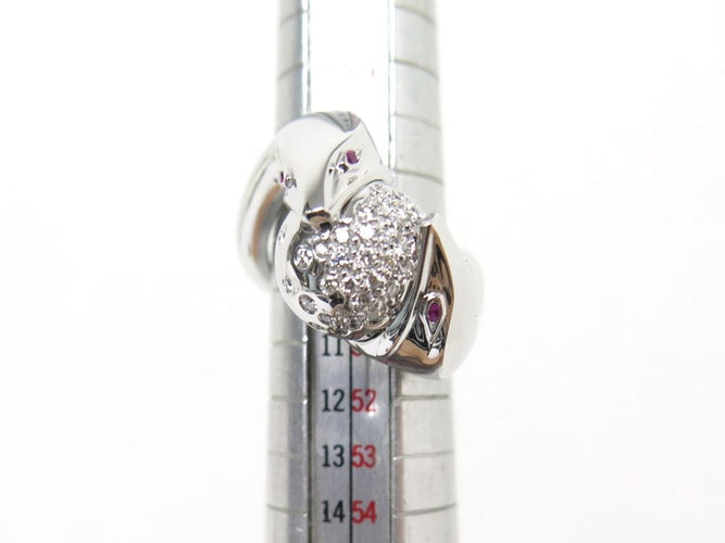 Bague 51 bague BOUCHERON trouble or blanc 18k diamants 1.05ct rubis 58 Facettes 257505