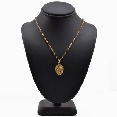 Pendentif Médaille ancienne or jaune Vierge à l'Enfant Vernon 58 Facettes 19-135B