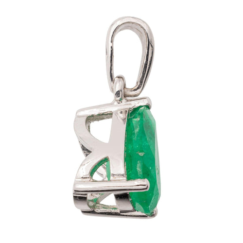 Pendentif Pendentif Or blanc Emeraude 58 Facettes 2594209CD