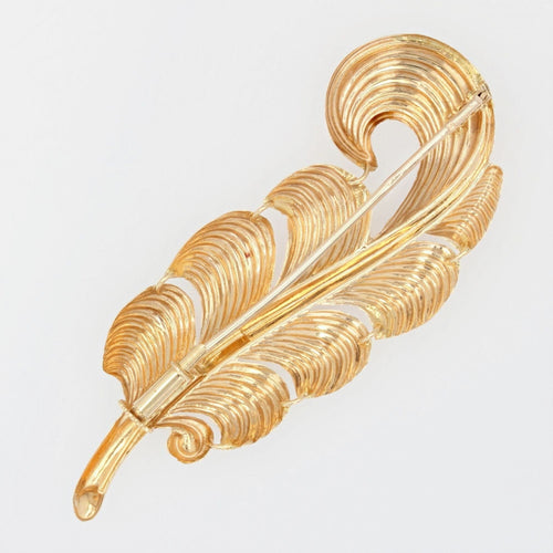 Broche Broche vintage plume en or 58 Facettes 22-417