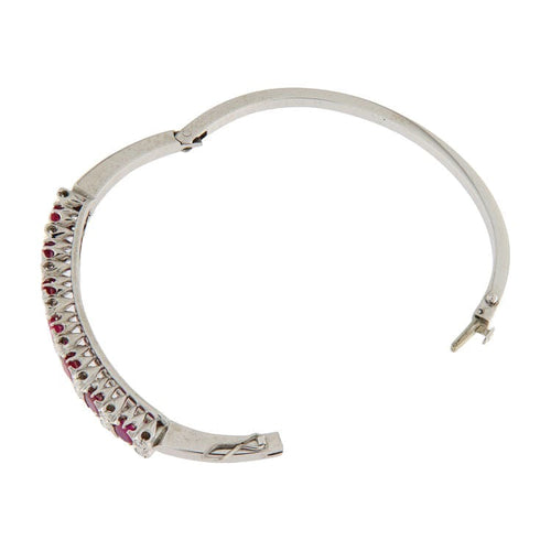 Bracelet Bracelet rigide Or blanc Diamants Rubis 58 Facettes G3446