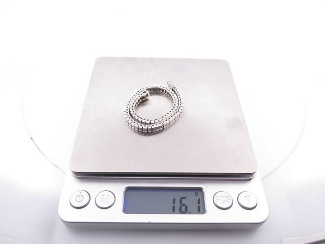 Bracelet bracelet tennis riviere de diamants princesse 20 or blanc 18k 5.39ct 58 Facettes 257826