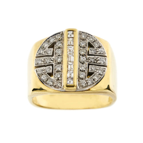 Bague 59 Bague Chevalière diamants 58 Facettes 11376