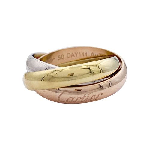 Bague 50 Bague Cartier, Trinity", trois ors. 58 Facettes 32779