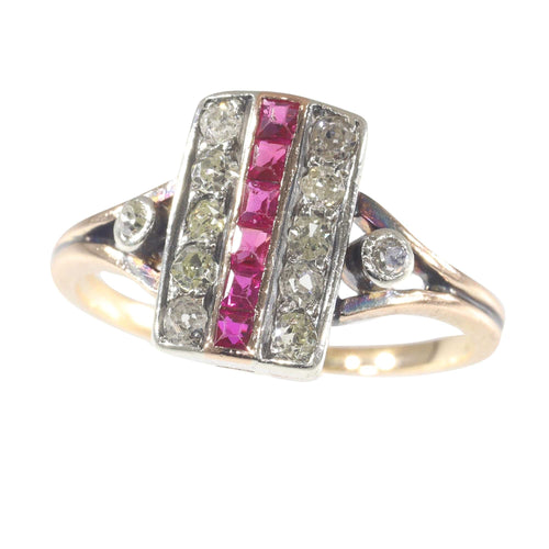 Bague 57 Bague diamant et rubis 58 Facettes 22321-0041