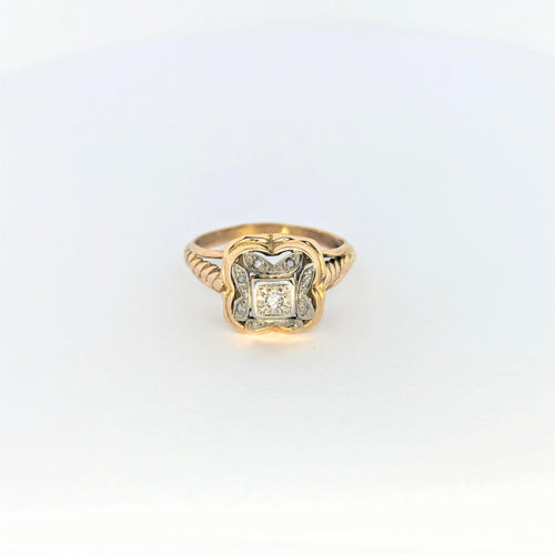 Bague Bague ajourée or jaune et diamants 58 Facettes 27839