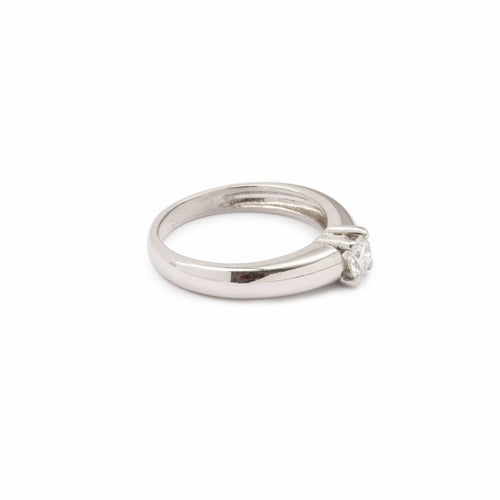 Bague Bague Jonc Solitaire en or gris, diamants 58 Facettes BD181