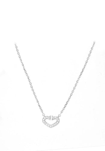 Collier Collier CARTIER Symboles Coeur en Or Blanc 750/1000 58 Facettes 61928-57814