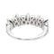 Bague 54 Bague Demi alliance Or blanc diamant 58 Facettes 2560257CN