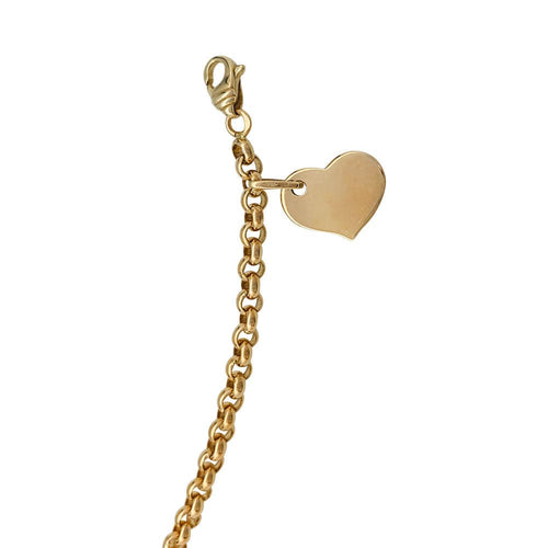 Bracelet Bracelet or jaune, maille jaseron, breloque coeur. 58 Facettes 31350