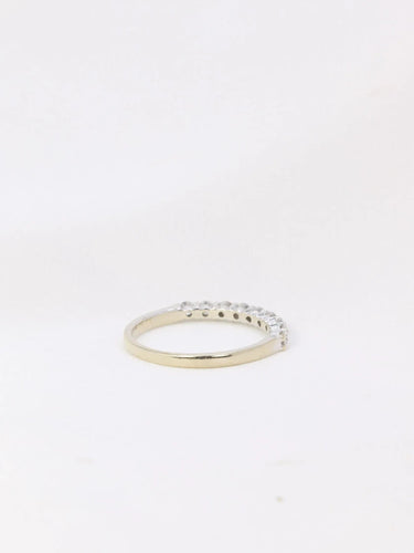 Bague Demi-Alliance américaine en or blanc et diamants 0,36 ct 58 Facettes J76