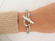 Bracelet bracelet HERMES chaine d'ancre mm 19cm 17 maillons argent 925 58 Facettes 257173