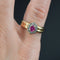 Bague 45 Bague fleur occasion rubis diamants 58 Facettes 21-189A