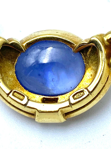 Collier Collier de perles avec saphir cabochon 58 Facettes