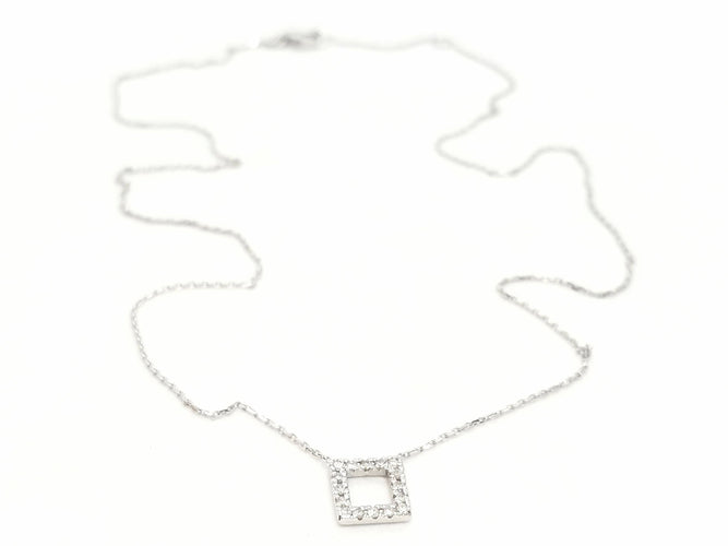 Collier Collier Or blanc Diamant 58 Facettes 579209RV