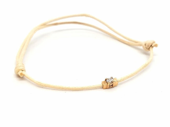 Bracelet Bracelet Cordon Or rose Diamant 58 Facettes 578884RV