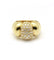 Bague 54 / Jaune / Or 750 Bague or jaune pavage diamants 58 Facettes 160258R