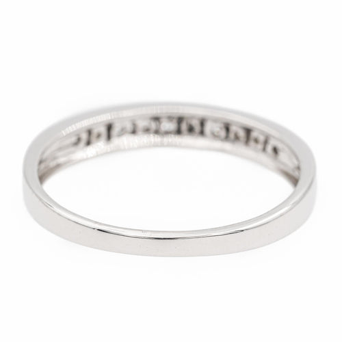 Bague 51 Bague Demi alliance Or blanc Diamant 58 Facettes 2295226CN