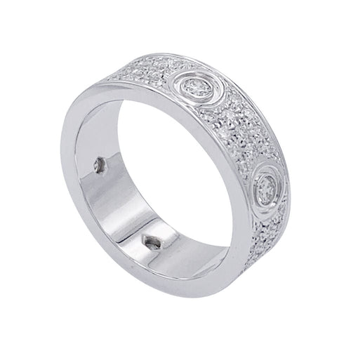 Bague 55 Bague Cartier, "Love", or blanc, diamants. 58 Facettes 32343