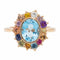 Bague 54 Bague Marguerite Or rose Topaze 58 Facettes 2485289CN