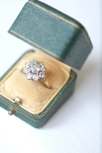 Bague Bague marguerite ancienne diamants 2.30 Cts 58 Facettes