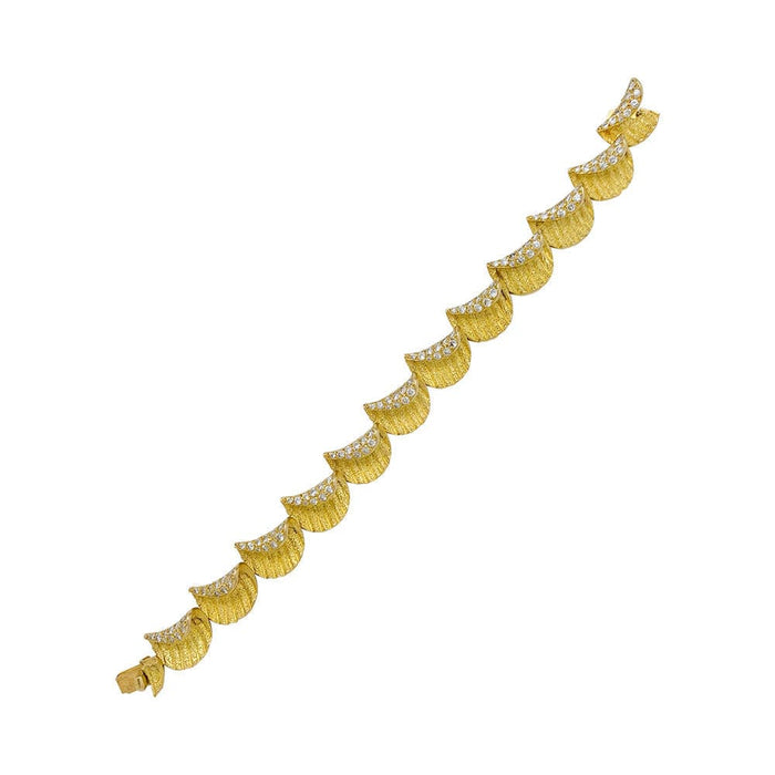 Bracelet Bracelet en or jaune et diamants. 58 Facettes 31269