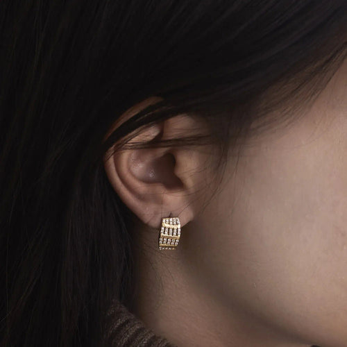 Boucles d'oreilles BOUCLES D'OREILLES "EVA" OR & ZIRCONIUMS 58 Facettes BO/230090