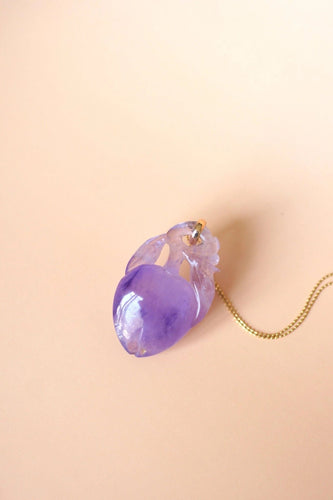 Pendentif Pendentif fruit améthyste sculptée et or 58 Facettes