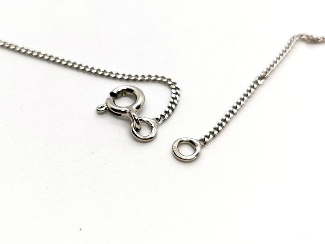 Collier Collier Maille gourmette Or blanc 58 Facettes 1152875CD