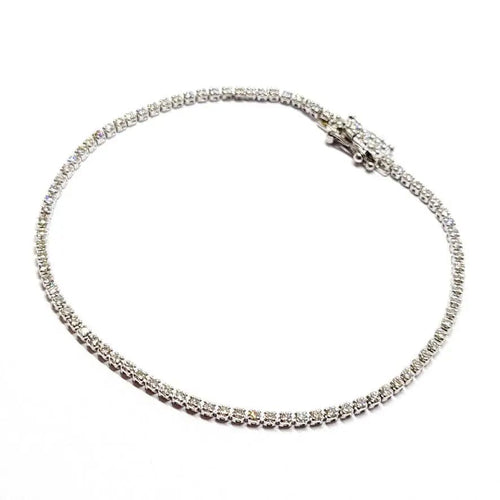 Bracelet Bracelet rivière or blanc diamants 58 Facettes