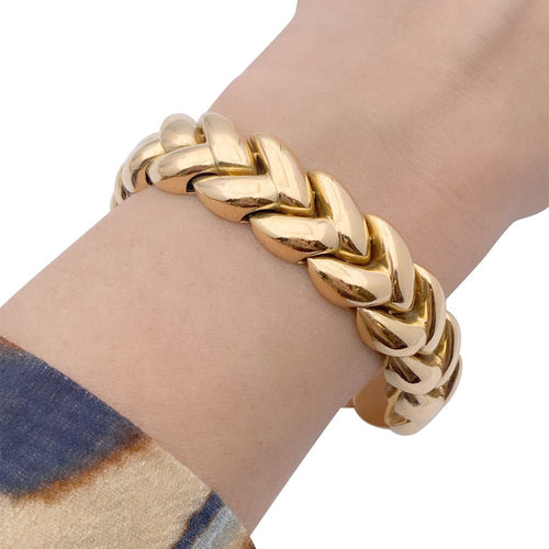 Bracelet Bracelet Cartier "Tresse" or jaune. 58 Facettes 33531