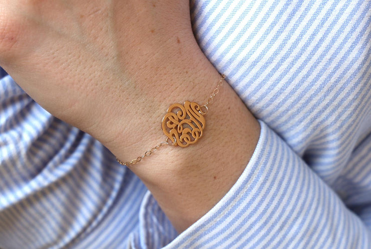 Bracelet Ginette NY Bracelet Baby Lace Monogram Or rose 58 Facettes 2322864CN