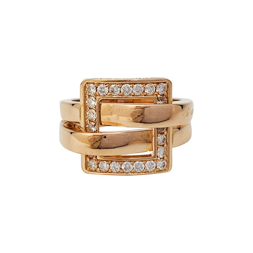Bague 49 Bague Boucheron, "Déchaîné", or rose, diamants. 58 Facettes 30718