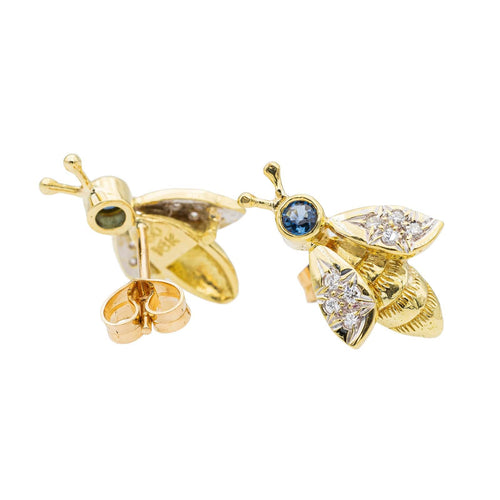 Boucles d'oreilles Boucles d'oreilles Abeilles Or jaune Saphir 58 Facettes 2687304CN