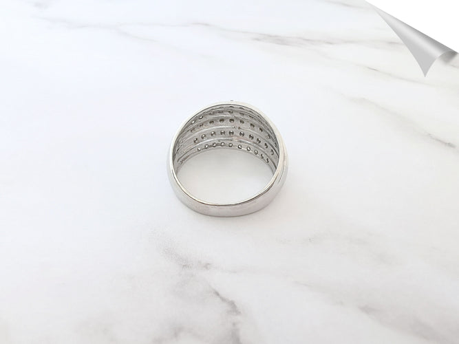 Bague Bague Jonc bombé Diamants 0,50ct 58 Facettes AA 1558