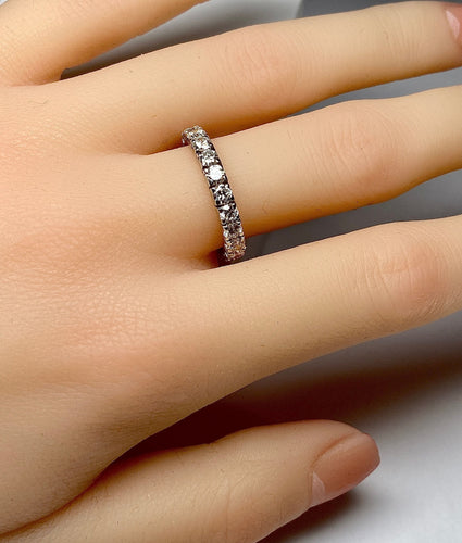 Bague 53 Alliance 22 diamants 2,20 carats 58 Facettes AB282