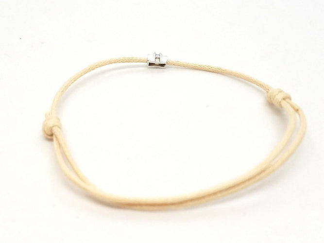 Bracelet Bracelet Cordon Or blanc Diamant 58 Facettes 578832RV