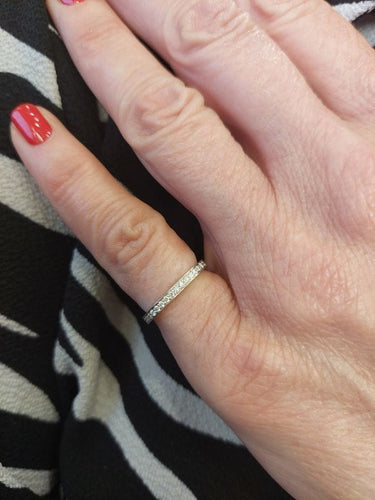 Bague 50 DINH VAN - DEMI-ALLIANCE CARRÉE 58 Facettes 073191