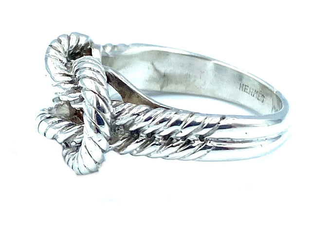 Bague Hermès. Bague vintage argent 58 Facettes