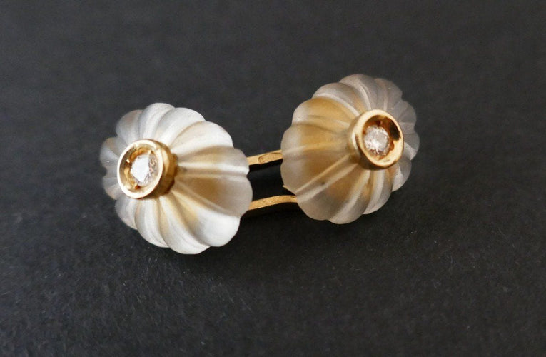 Boutons de manchette Boutons De Manchettes Cristal De Roche Et Diamants 58 Facettes 786702