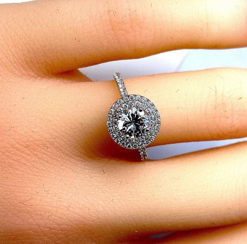 Bague 52 Bague diamants couleur G 58 Facettes AB254